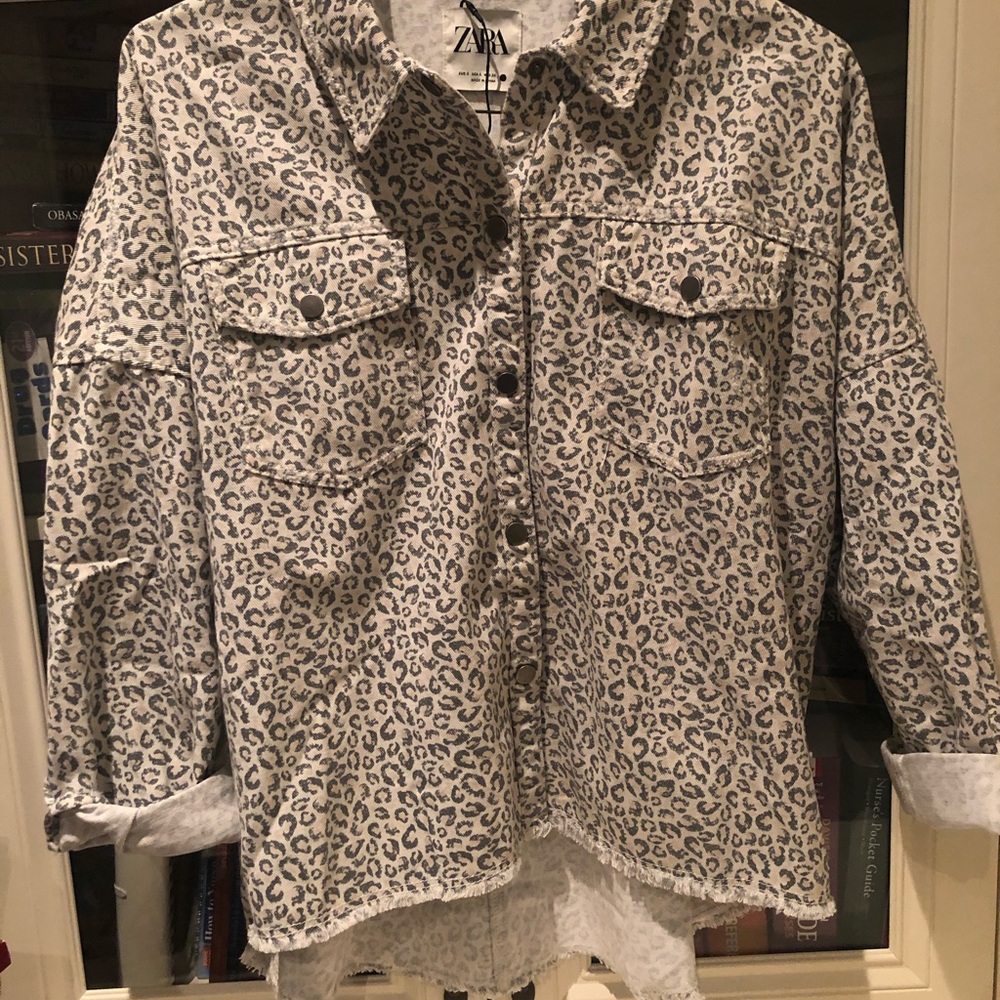 Zara animal print shacket